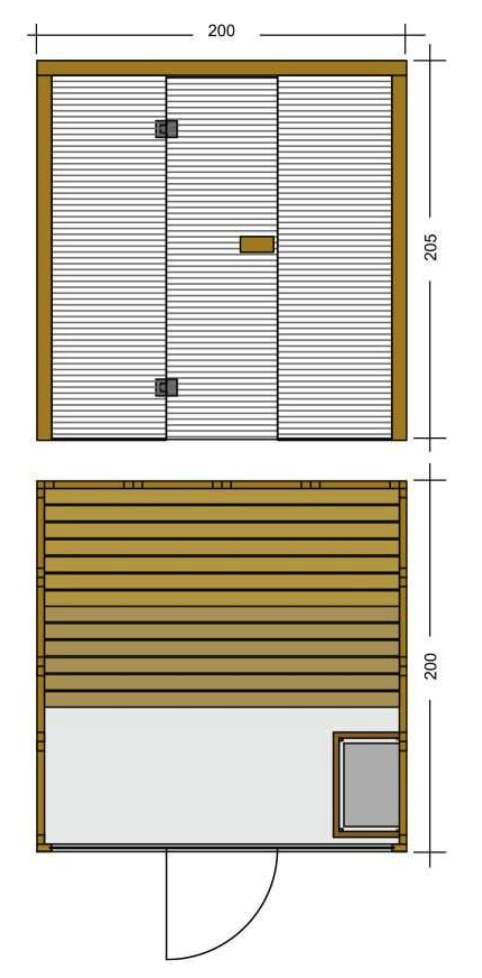 barella sauna EliteOpenView 2