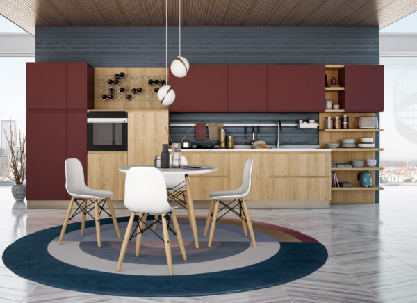 creo jeyFeel kitchens burgundy light wood1