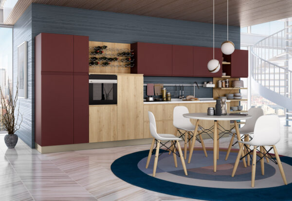 creo jeyFeel kitchens burgundy light wood2