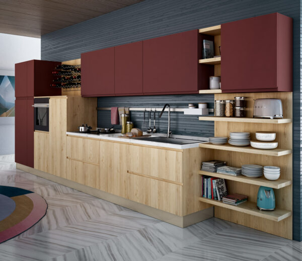 creo jeyFeel kitchens burgundy light wood4