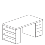 DESK-WITH-BOOKCASE-AND-CHEST-OF-DRAWERS